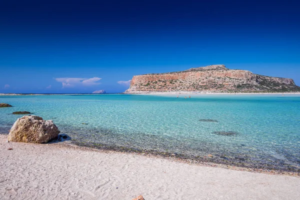 Balos Lagune Auf Einer Insel Mit Azurklarem Wasser Griechenland Europa — Stockfoto