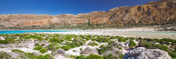 Lagoa Balos Ilha Creta Com Águas Límpidas Azuis Grécia Europa — Fotografia de Stock