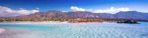 Plage Elafonissi Sur Île Crète Avec Une Eau Claire Azur — Photo