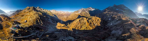 Sustenpass Steingletcher Steinsee Sviçre Europa Üzerinde Gün Batımı Bir Dağ Telifsiz Stok Imajlar