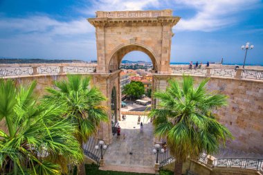 Cagliari Katedrali eski şehir, Sardinya, Italya, Avrupa