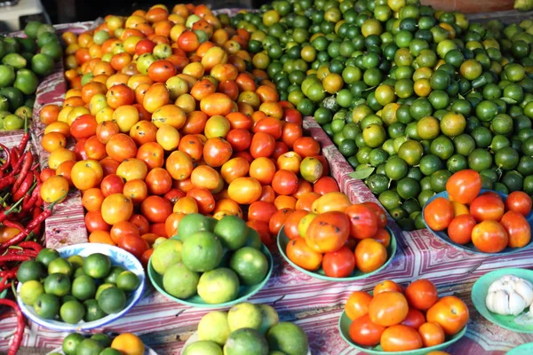 Hortalizas Frutas Mercado Pescado Isla Morotai Indonesia — Foto de Stock