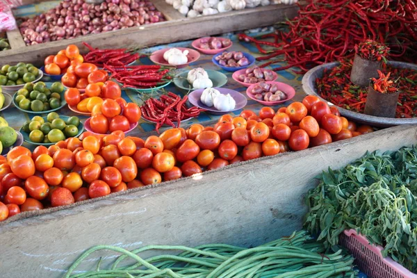 Gemüse Und Obst Fischmarkt Auf Der Insel Morotai Indonesien — Stockfoto