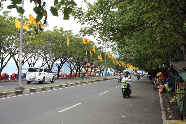 Város Utca Üzletek Falu Kilátás Ternate Island Indonézia — Stock Fotó