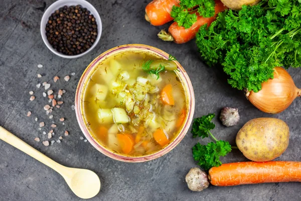 Cucumber soup with pickled cucumbers — Stock Image Cucumber Soup Pickled Cucumbers Stock Image