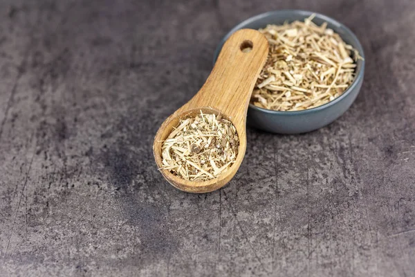 Raíz Seca Del Ginseng Siberiano Sobre Fondo Oscuro Alternativa Medicina — Foto de Stock