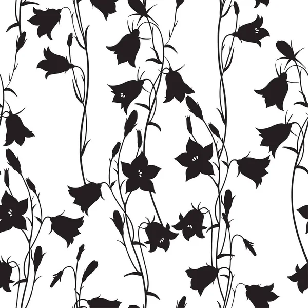 Fondo Floral Monocromo Ilustración Vectorial — Archivo Imágenes Vectoriales