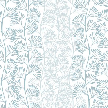 Soyut bitkiler ile sorunsuz vektör desen.