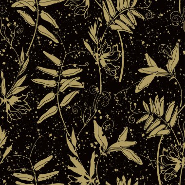 Yabani çiçekler. Çiçekli çim faresi bezelyesi. Soyut doğa torbası