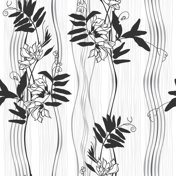 Wilde bloemen. Grasmuizenerwten met bloemen. Abstracte natuur — Stockvector