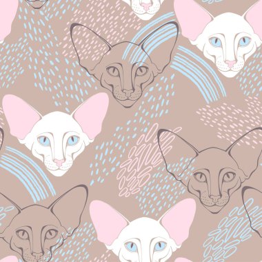 Doğulu kedi yüzlü bir hayvan sanatı.. 