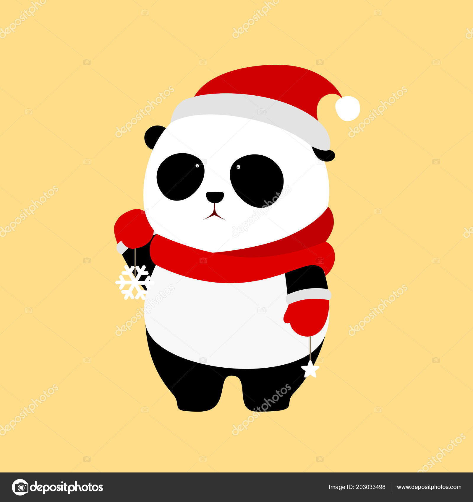 Illustration Vectorielle Panda Géant Dessin Animé Mignon