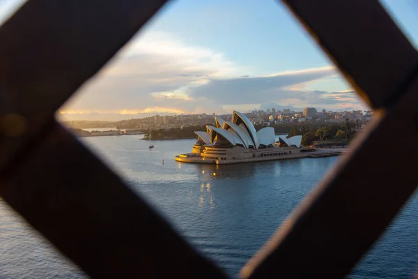 Sydney Opera House Widokiem Piękne Niebo Rano Australia 2018 — Zdjęcie stockowe