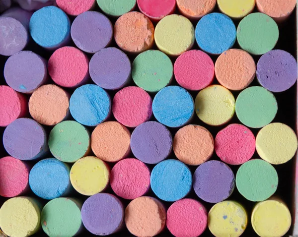 Gesso Multicolore Lavagna Sfondo Multicolore — Foto Stock