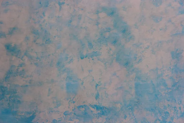 Oude Lichte Blauwe Verf Textuur Van Cement Gepleisterde Muur — Stockfoto
