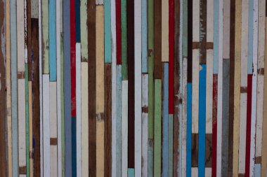 Eski corlourful ahşap tahta duvar doku, bir arka plan olarak kullanmak