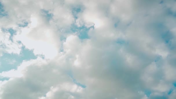 Hermoso Cielo Azul Con Nubes Blancas Cielo Azul Background Video — Vídeo de stock