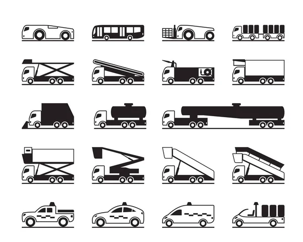 Veículos Manutenção Aeroportuária Ilustração Vetorial —  Vetores de Stock