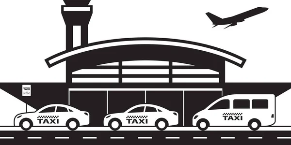 Такси Аэропорта Векторная Иллюстрация — стоковый вектор
