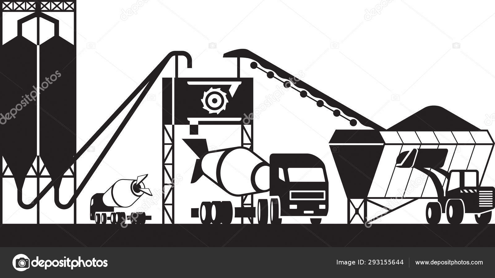 Concrete Batching Plant Vector Illustration Stock Vector Image by ©angelha #293155644 Concrete Batching Plant Vector Illustration Stock Vector Image by ©angelha #293155644