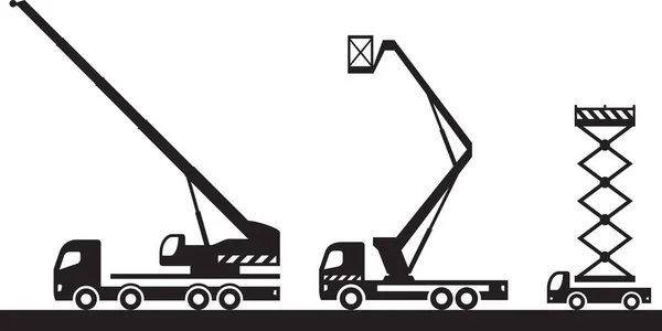 Machines Levage Construction Illustration Vectorielle — Image vectorielle
