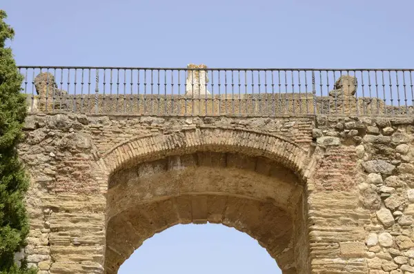 Järnväg Över Arch Giganterna Antequera Stad Provinsen Malaga Andalusien Spanien — Stockfoto