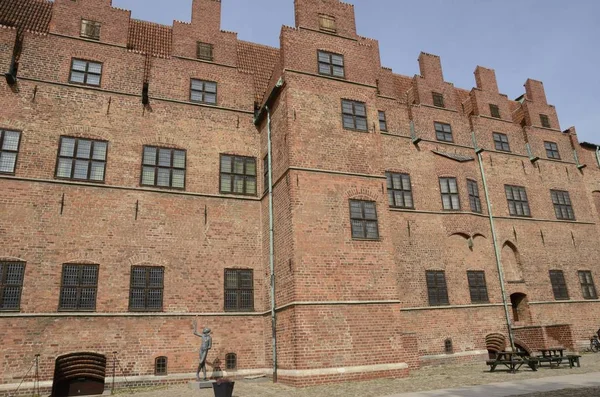 Malmo Svezia Settembre 2018 Cortile Dello Storico Castello Malmo Svezia — Foto Stock