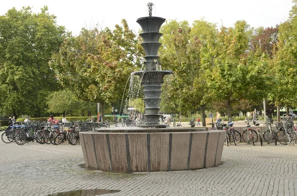 Malmo Svezia Settembre 2018 Fontana Nella Piazza Gustav Adolf Situata — Foto Stock