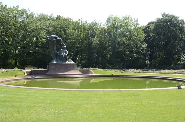 Warszawa Polen Juli 2018 Chopin Statyn Royal Bad Park Warszawa — Stockfoto