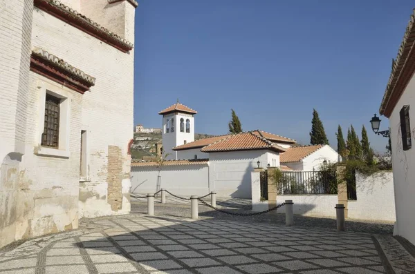 Grote Moskee Middeleeuwse Moorse Wijk Van Albaicin Granada Andalusië Spanje — Stockfoto