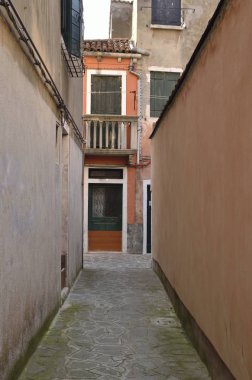 Sokakta bölge Cannaregio, Venedik, İtalya
