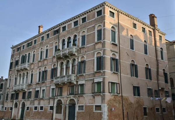 Edifício Residencial Bairro Cannaregio Veneza Itália — Fotografia de Stock