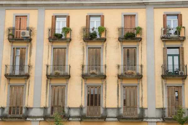 Balkony Budynkach Girona Katalonia Hiszpania — Zdjęcie stockowe