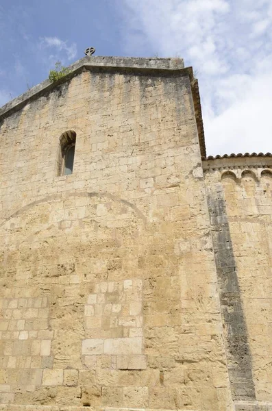 Román Templom Besalu Középkori Város Girona Katalónia Spanyolország — Stock Fotó