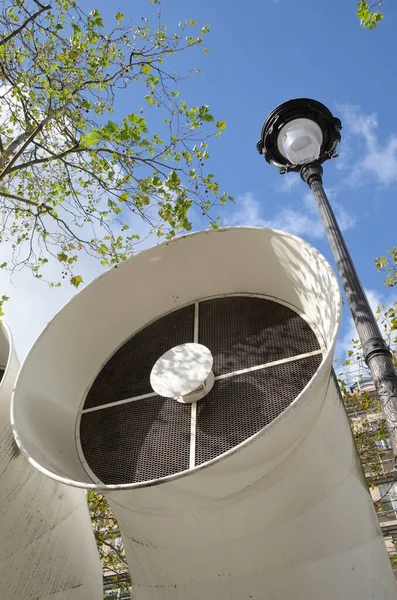 Parigi Francia Settembre 2020 Tubo Ventilazione Del Centro Pompidou Fuori — Foto Stock