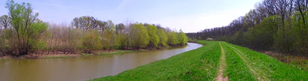 Rivière Dans Les Carpates Flux Étiré — Photo