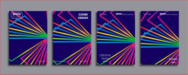Yaratıcı renkli kapak. Kapak tasarımı.
