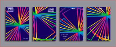 Yaratıcı renkli kapak. Kapak tasarımı.