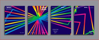 Yaratıcı renkli kapak. Kapak tasarımı.