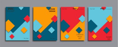 Yaratıcı renkli kapak. Kapak tasarımı.