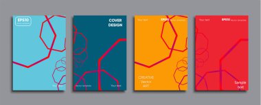 Yaratıcı renkli kapak. Kapak tasarımı.