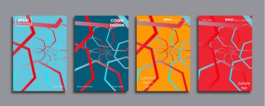 Yaratıcı renkli kapak. Kapak tasarımı.