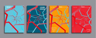 Yaratıcı renkli kapak. Kapak tasarımı.