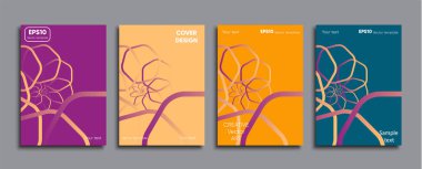 Yaratıcı renkli kapak. Kapak tasarımı.