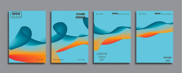 Copertina Colorata Creativa Disegno Copertina — Vettoriale Stock