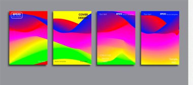 Yaratıcı renkli kapak. Kapak tasarımı.