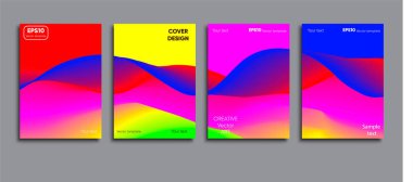 Yaratıcı renkli kapak. Kapak tasarımı.