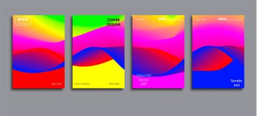 Yaratıcı renkli kapak. Kapak tasarımı.