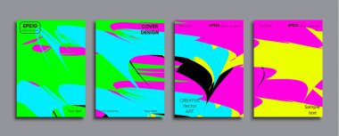 Yaratıcı renkli kapak. Kapak tasarımı.