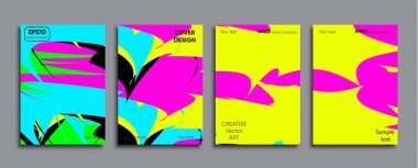 Yaratıcı renkli kapak. Kapak tasarımı.